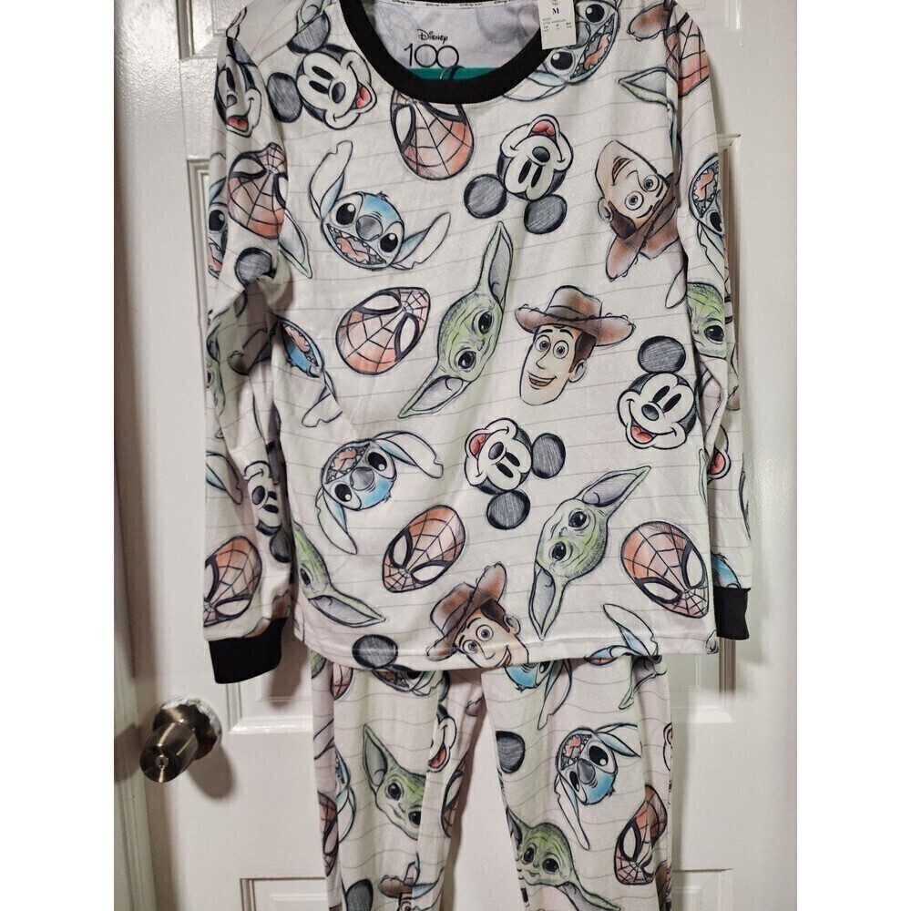 Disney 100 Character Mash Up TargetWomen's Family Pajamas Medium - Picture 8 of 11
